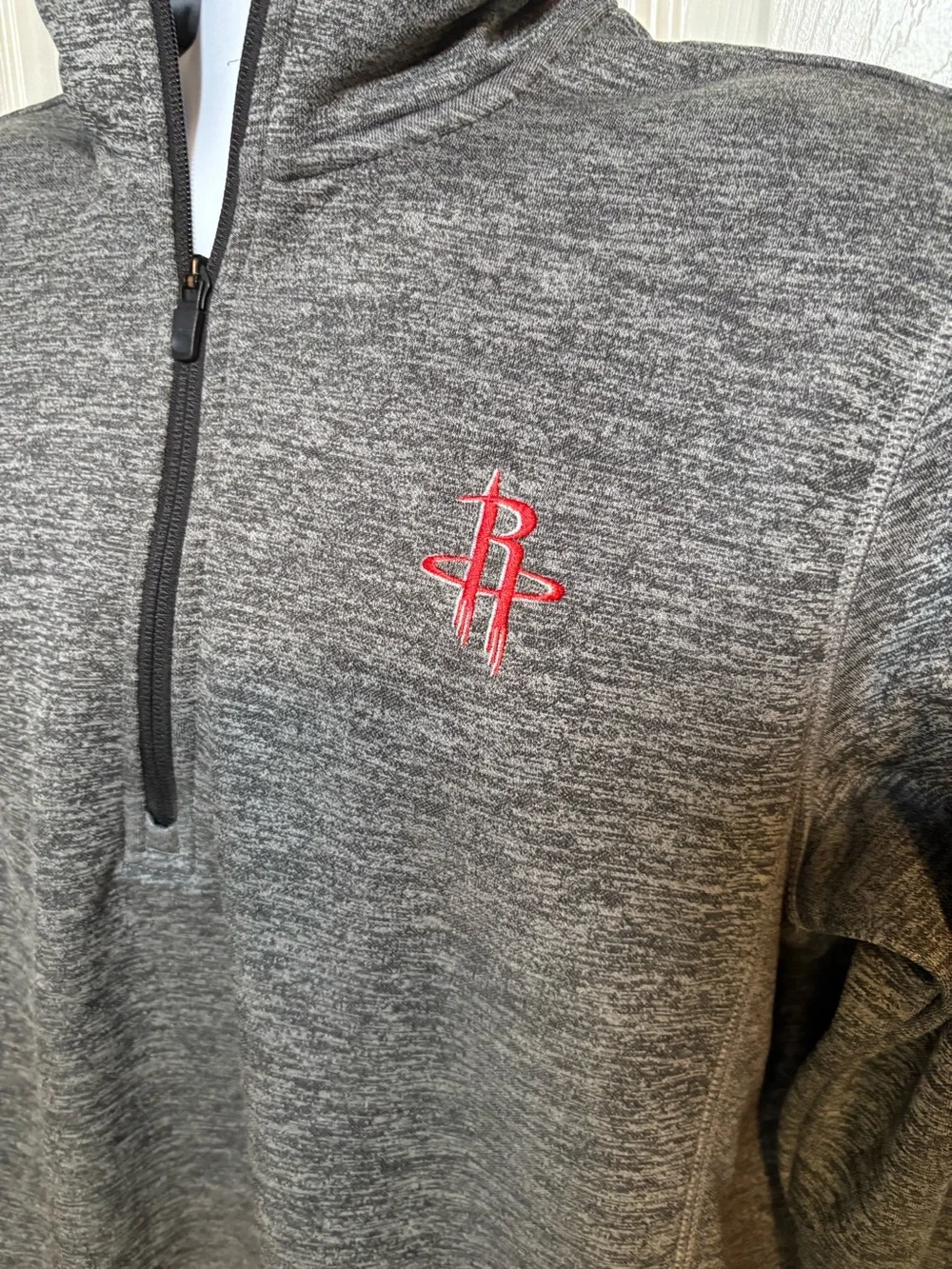Adidas Houston Rockets gray quarter zip sweatshirt in medium I